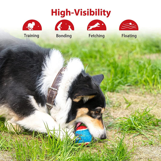 Pet Dog Squeaky Tennis Ball Interactive Dog Toys High Bounce Sound Rubber Ball for Dogs Training Outdoor Play Ball Puppy Gift