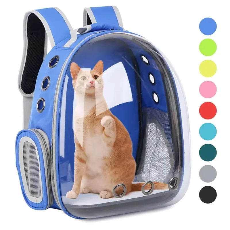 Space Capsule Transparent Cat Bag Out Breathable Backpack Pet Bag Oxford Cloth Portable Cat Bag Pet Supplies