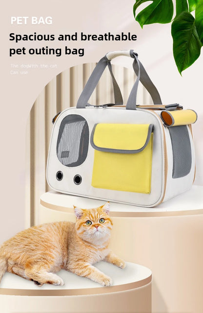 1Pcs Portable Pet Carrier Cat Bag For Cats And Dogs Ideal For Travel And Outdoor Activities Suitable For Cats And Small Dogs
