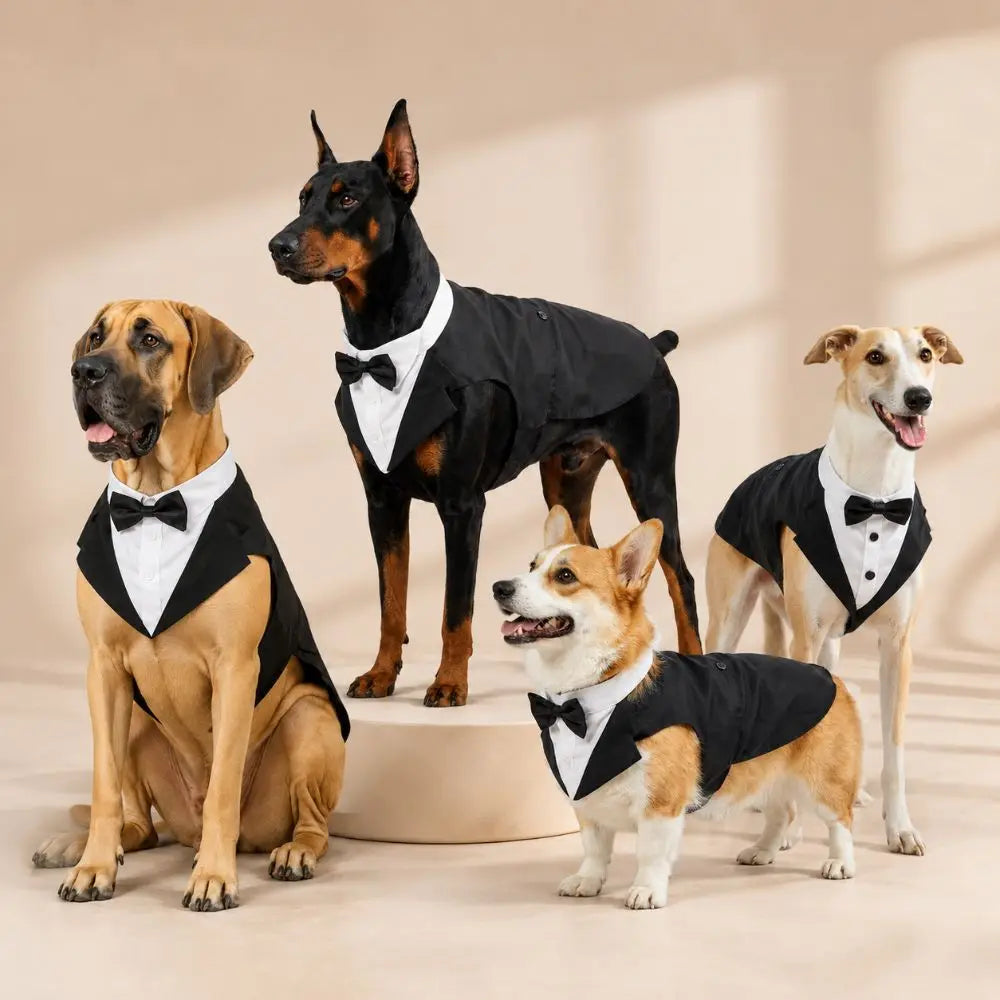 Four Seasons Dog Business Suit Vest Set Cool Funny Close-fitting Dog Tuxedo Jacket Breathable Cool Pet Clothes For Pet S To 2XL