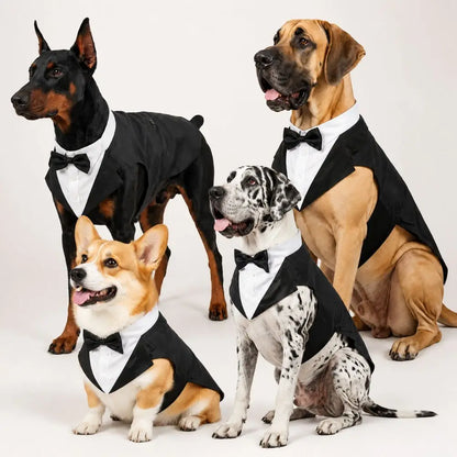 Four Seasons Dog Business Suit Vest Set Cool Funny Close-fitting Dog Tuxedo Jacket Breathable Cool Pet Clothes For Pet S To 2XL