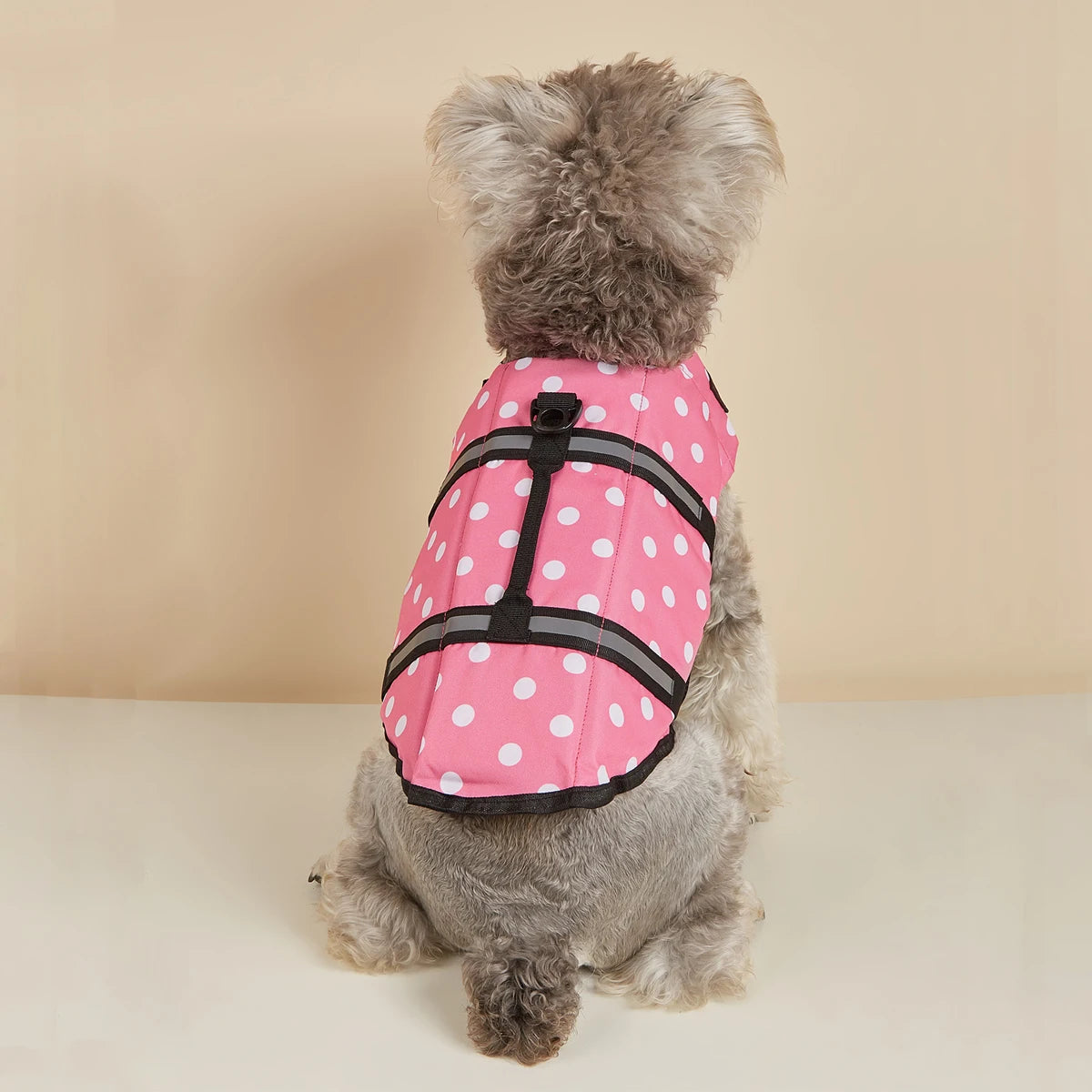 Dog Life Jacket Reflective Enhanced Buoyancy Life-saving Handle Adjustable Puppy Life Vest for Pets Swimming Summer Life Jacket