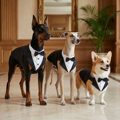 Four Seasons Dog Business Suit Vest Set Cool Funny Close-fitting Dog Tuxedo Jacket Breathable Cool Pet Clothes For Pet S To 2XL