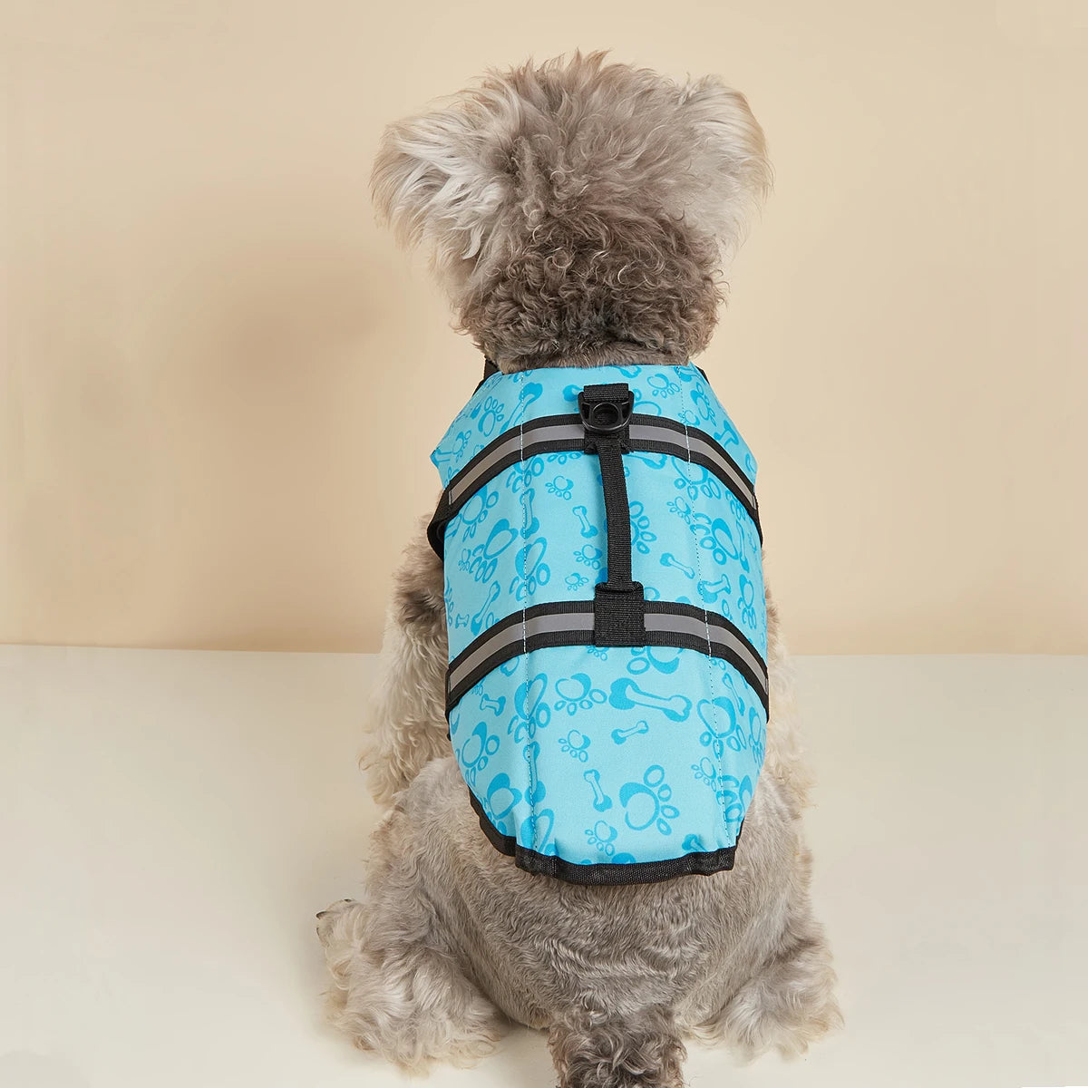 Dog Life Jacket Reflective Enhanced Buoyancy Life-saving Handle Adjustable Puppy Life Vest for Pets Swimming Summer Life Jacket