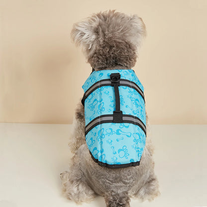 Dog Life Jacket Reflective Enhanced Buoyancy Life-saving Handle Adjustable Puppy Life Vest for Pets Swimming Summer Life Jacket