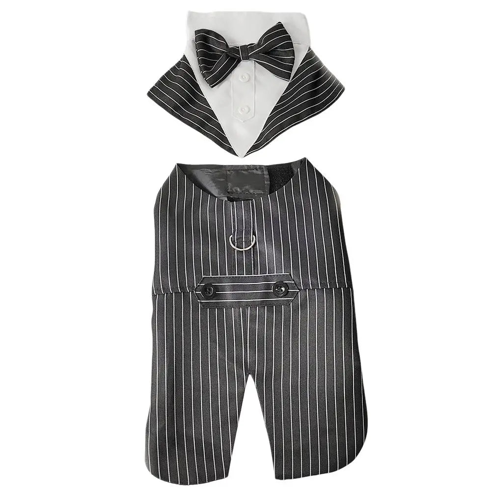 Four Seasons Dog Business Suit Vest Set Cool Funny Close-fitting Dog Tuxedo Jacket Breathable Cool Pet Clothes For Pet S To 2XL