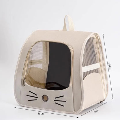 Cat Bag Outing Travel Pet Backpack Cabin Cat Schoolbag Shoulder Cage Multifunctional Bag Car Folding Soothing Anti-scratch