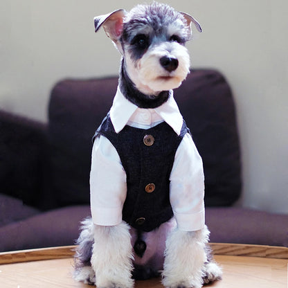 Dog Clothes Pet Gentleman Suit Coat Wedding Party Pet Clothes Dog Vest Coat Small Medium Dogs Cats Costume Bulldog Chihuahua