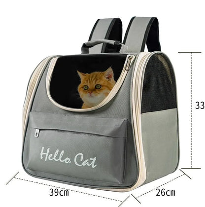 Cat Bag Outing Travel Pet Backpack Cabin Cat Schoolbag Shoulder Cage Multifunctional Bag Car Folding Soothing Anti-scratch