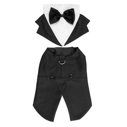 Four Seasons Dog Business Suit Vest Set Cool Funny Close-fitting Dog Tuxedo Jacket Breathable Cool Pet Clothes For Pet S To 2XL