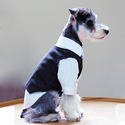 Dog Clothes Pet Gentleman Suit Coat Wedding Party Pet Clothes Dog Vest Coat Small Medium Dogs Cats Costume Bulldog Chihuahua