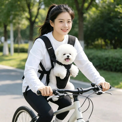 Pet Dogs Carrier Backpack Cat Carrier Portable Outdoor Dog Cat Carrier Chest Strap Outdoor Adjustable Hands Free Dog Backpack