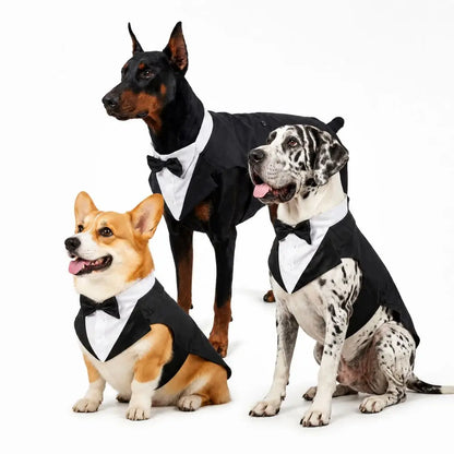 Four Seasons Dog Business Suit Vest Set Cool Funny Close-fitting Dog Tuxedo Jacket Breathable Cool Pet Clothes For Pet S To 2XL
