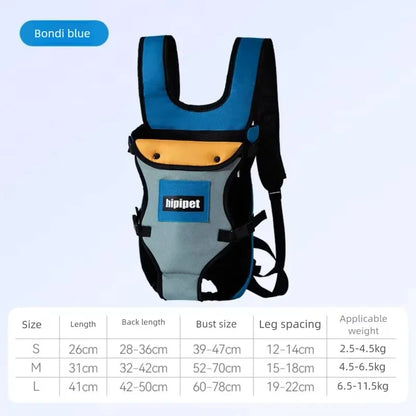 Pet Dogs Carrier Backpack Cat Carrier Portable Outdoor Dog Cat Carrier Chest Strap Outdoor Adjustable Hands Free Dog Backpack