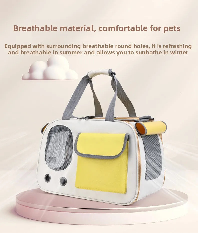 1Pcs Portable Pet Carrier Cat Bag For Cats And Dogs Ideal For Travel And Outdoor Activities Suitable For Cats And Small Dogs