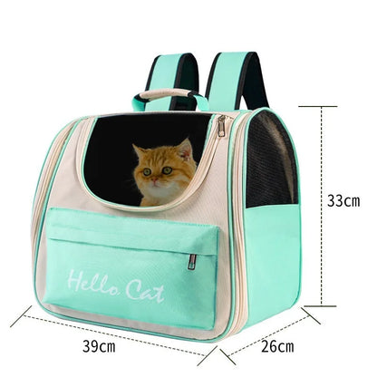 Cat Bag Outing Travel Pet Backpack Cabin Cat Schoolbag Shoulder Cage Multifunctional Bag Car Folding Soothing Anti-scratch