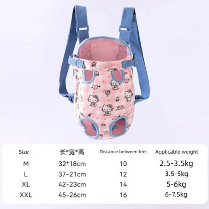 Pet Dogs Carrier Backpack Cat Carrier Portable Outdoor Dog Cat Carrier Chest Strap Outdoor Adjustable Hands Free Dog Backpack