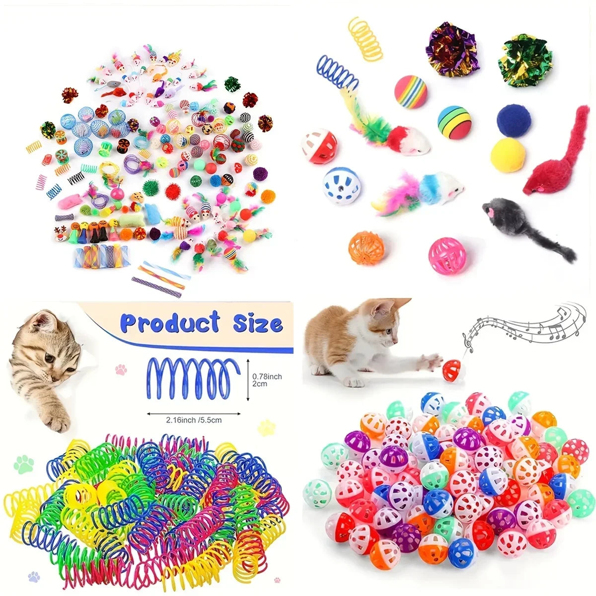 56pcs/28pcs/14pcs Pet Kitten Toys Variety Cat Toy Combination Set Cat Toy Funny Cat Stick Sisal Mouse Bell Ball Cat Supplies
