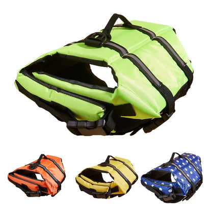 Dog Life Jacket Reflective Enhanced Buoyancy Life-saving Handle Adjustable Puppy Life Vest for Pets Swimming Summer Life Jacket