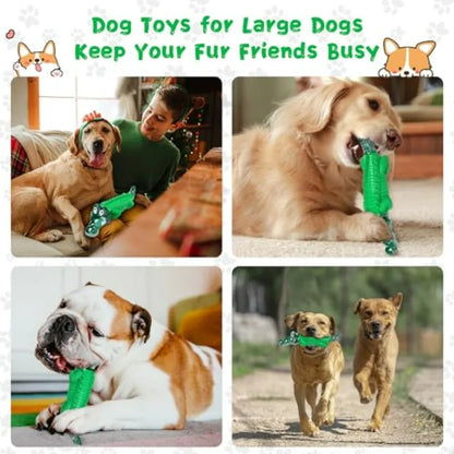 Dog Toys for Aggressive Chewers - Indestructible Dog Chew Toys for Small, Medium, Large Breed to Reduce Pet Anxiety and Boredom