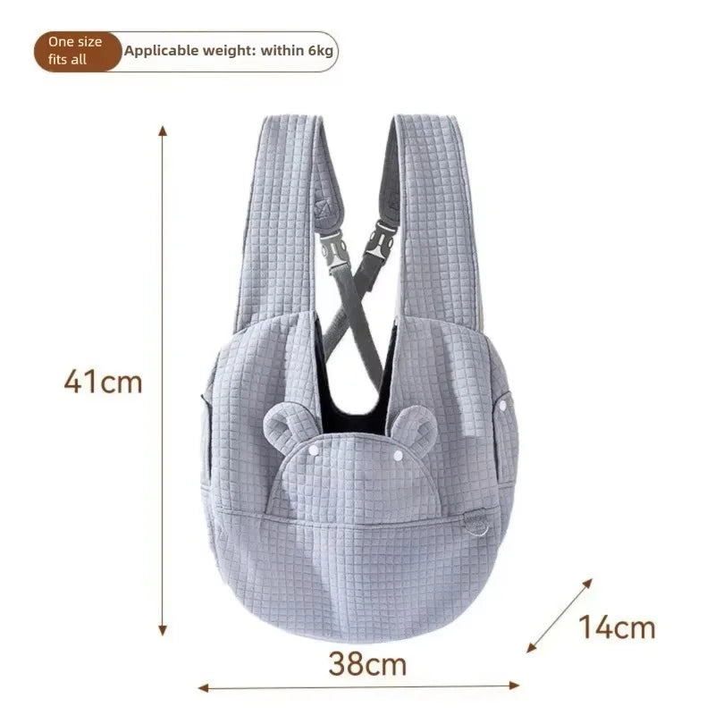 Pet Dogs Carrier Backpack Cat Carrier Portable Outdoor Dog Cat Carrier Chest Strap Outdoor Adjustable Hands Free Dog Backpack
