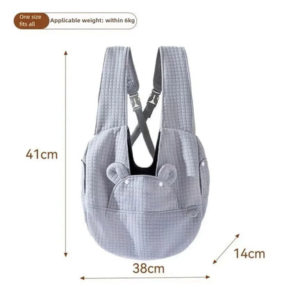 Pet Dogs Carrier Backpack Cat Carrier Portable Outdoor Dog Cat Carrier Chest Strap Outdoor Adjustable Hands Free Dog Backpack