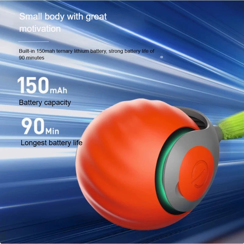 Cats Interactive Ball Toys Automatic Rolling Ball with Faux Tail USB Rechargeable SmartElectric Pet Toy for Teaser and Training