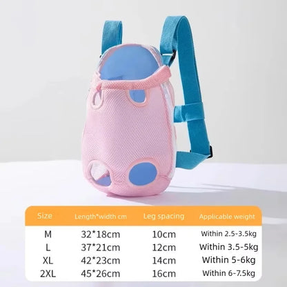 Pet Dogs Carrier Backpack Cat Carrier Portable Outdoor Dog Cat Carrier Chest Strap Outdoor Adjustable Hands Free Dog Backpack