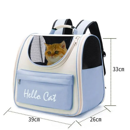 Cat Bag Outing Travel Pet Backpack Cabin Cat Schoolbag Shoulder Cage Multifunctional Bag Car Folding Soothing Anti-scratch