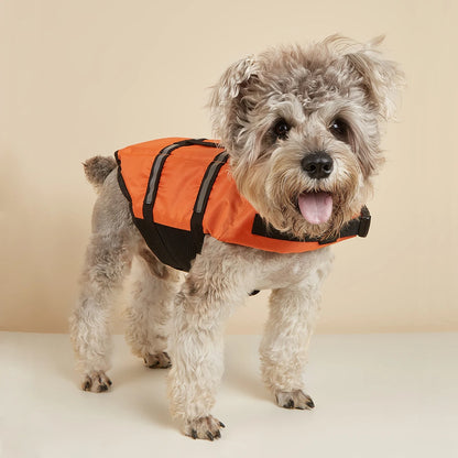 Dog Life Jacket Reflective Enhanced Buoyancy Life-saving Handle Adjustable Puppy Life Vest for Pets Swimming Summer Life Jacket