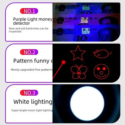 Multifunctional Upgraded USB Rechargeable Infrared Cat Toy, Laser Projection Interactive Cat Stick, Pet Toy Supplies