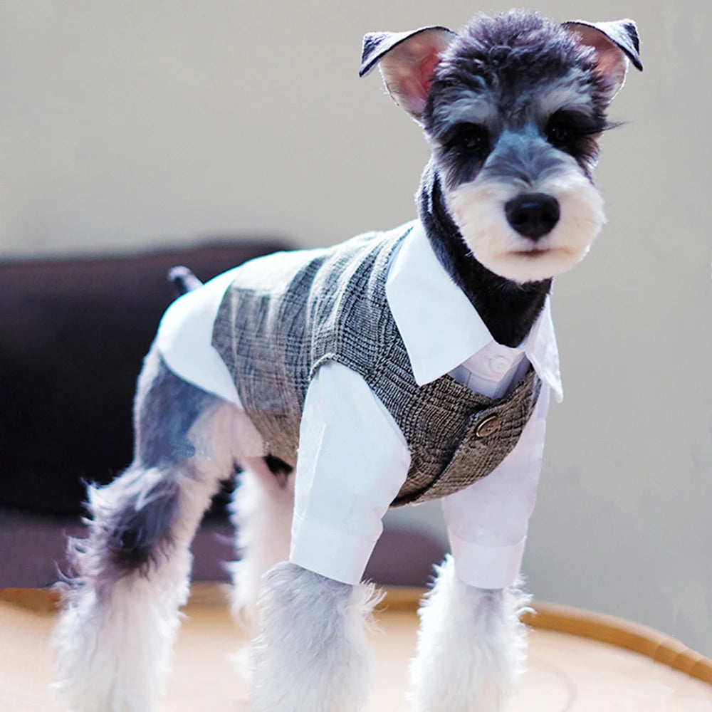 Dog Clothes Pet Gentleman Suit Coat Wedding Party Pet Clothes Dog Vest Coat Small Medium Dogs Cats Costume Bulldog Chihuahua