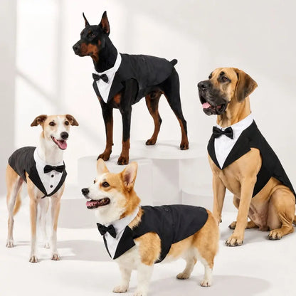 Four Seasons Dog Business Suit Vest Set Cool Funny Close-fitting Dog Tuxedo Jacket Breathable Cool Pet Clothes For Pet S To 2XL
