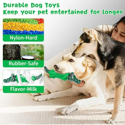 Dog Toys for Aggressive Chewers - Indestructible Dog Chew Toys for Small, Medium, Large Breed to Reduce Pet Anxiety and Boredom