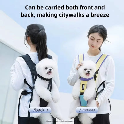Pet Dogs Carrier Backpack Cat Carrier Portable Outdoor Dog Cat Carrier Chest Strap Outdoor Adjustable Hands Free Dog Backpack