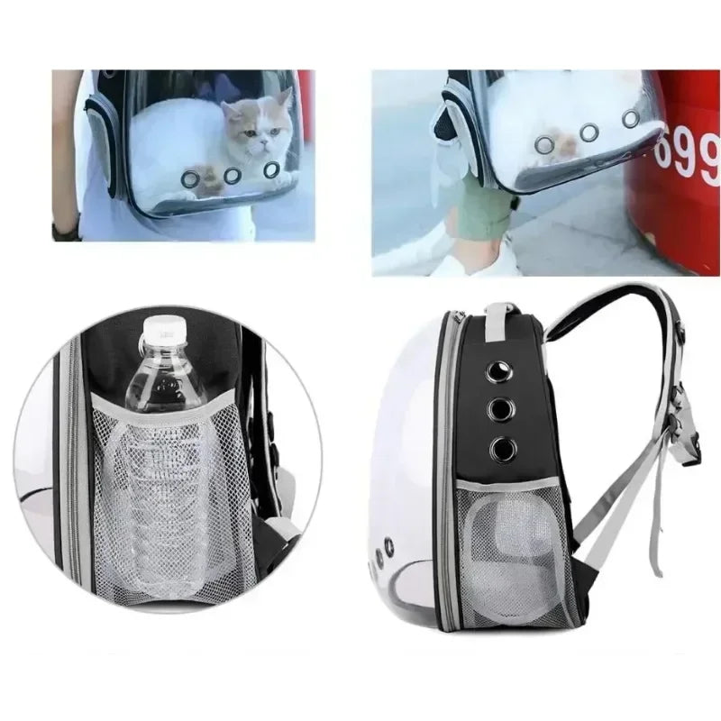 Space Capsule Transparent Cat Bag Out Breathable Backpack Pet Bag Oxford Cloth Portable Cat Bag Pet Supplies
