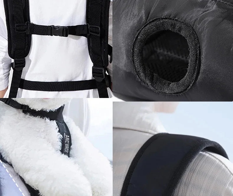 Pet Dogs Carrier Backpack Cat Carrier Portable Outdoor Dog Cat Carrier Chest Strap Outdoor Adjustable Hands Free Dog Backpack