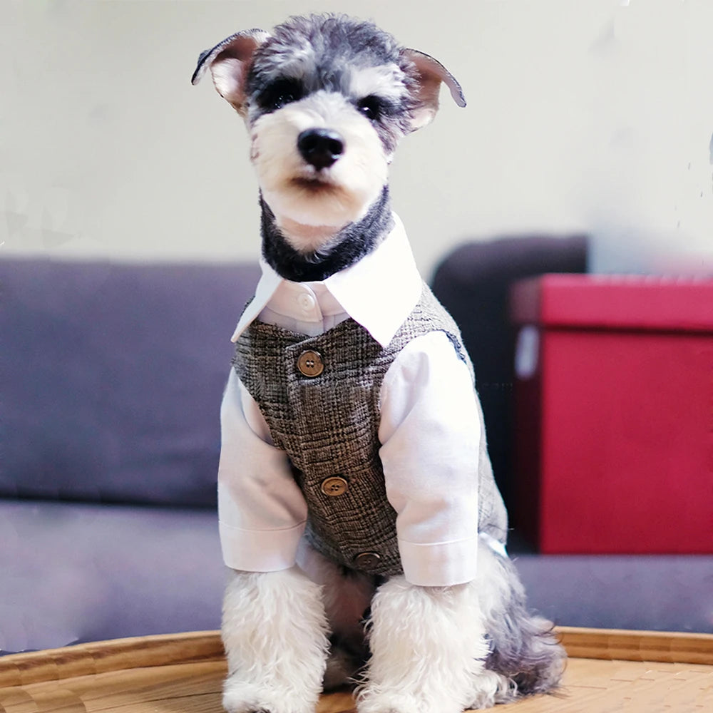 Dog Clothes Pet Gentleman Suit Coat Wedding Party Pet Clothes Dog Vest Coat Small Medium Dogs Cats Costume Bulldog Chihuahua