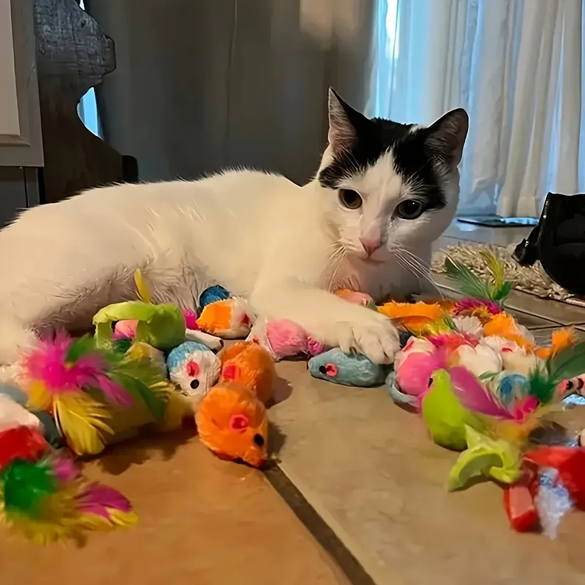 56pcs/28pcs/14pcs Pet Kitten Toys Variety Cat Toy Combination Set Cat Toy Funny Cat Stick Sisal Mouse Bell Ball Cat Supplies