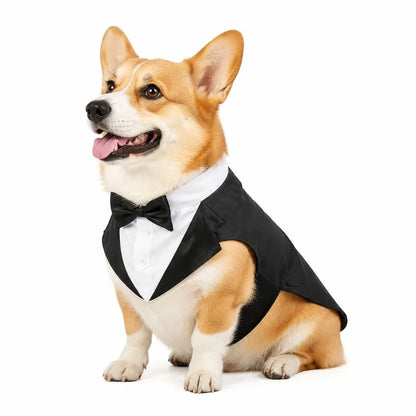 Four Seasons Dog Business Suit Vest Set Cool Funny Close-fitting Dog Tuxedo Jacket Breathable Cool Pet Clothes For Pet S To 2XL